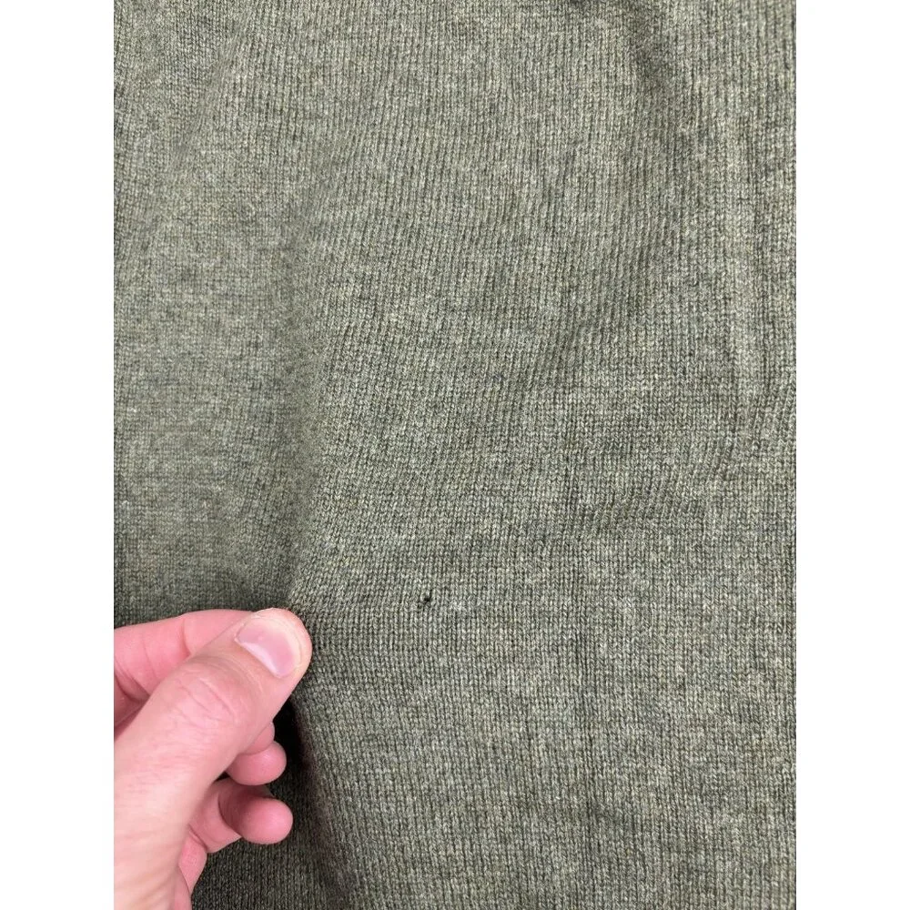 Mountain Khakis Sweater Mens‎ 2XL Green Merino Wool 1/4 Zip Mock Neck Pullover